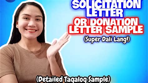 solicitation letter in tagalog|PAANO GUMAWA NG SOLICITATION LETTER (HOW TO .